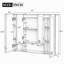 Meuble de salle de bain moderne de 91 cm (36 po) avec 5 étagères réglables, design à étagères ouvertes