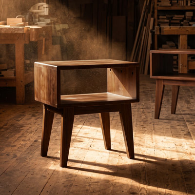 Table de chevet en bois massif Acacia Serena