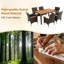 Ensemble de salle à manger de patio 7 pièces, ensemble de table et chaises de jardin en osier de rotin PE, plateau de table en bois d'acacia, chaises avec accoudoirs empilables avec coussins-829663690-829663700