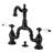Kingston Brass English Country Two-Handle 3-Hole Deck Mount Bridge Bathroom Faucet with Brass Pop-Up-72886873