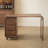Walnut Rectangle Solid Wood Desks-276197749