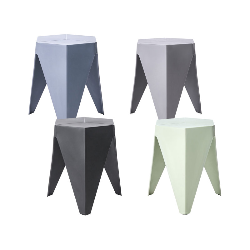 Accent Stool, Green/Grey/Blue