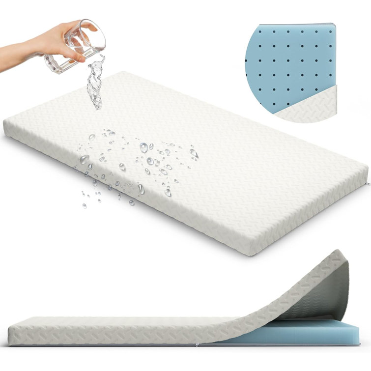 Sleepah Crib Mattress Topper Organic Cotton Memory Foam 52282 Breathable  Waterproof Toddler Bed Mattress & Reviews