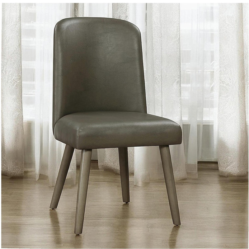 Ensemble de 2 chaises d'appoint en cuir synthétique et finition Waylon
