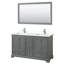 Ensemble de meuble-lavabo double 60 "avec miroir Deborah-97738970-97738972-97754505