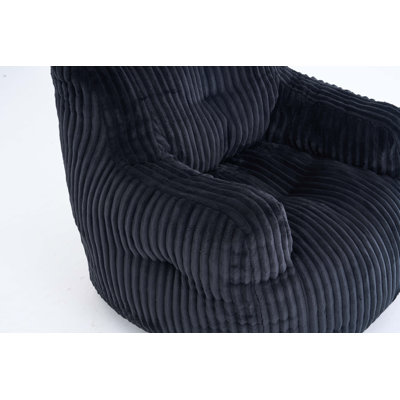 Soft Fluffy Corduroy Fabric Bean Bag Chair Filled With Memory Sponge