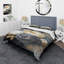 Ensemble de housse de couette pivoine blanche, bleue et grise I - Floral-963973470