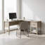 Bureau en L brun avec finition brune pour les coins | Idée de cadeau-793797416