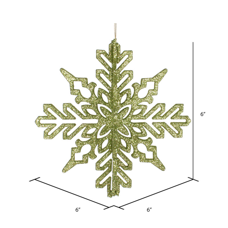 Ornement flocon de neige 3D, Lime