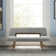 Jeiren 63" Wide Upholstered Dining Bench with Back in Rubberwood and Fabric