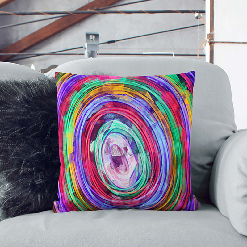 Abstract Square Throw Cushion, 55cm H x 55cm W x 20cm D