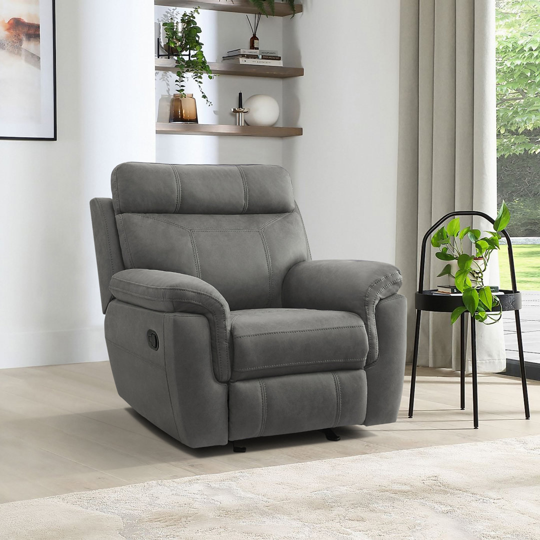 Britain 40" Wide Pillow Top Arm Manual Glider Recliner Latitude Run® Body 