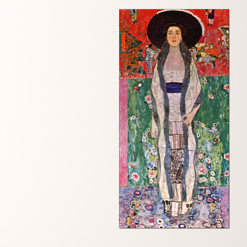 Gustav Klimt - Single Picture Frame Painting on Wood, 140cm H x 70cm W x 1.8cm D