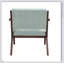 Chaise d'appoint Mid-Century moderne avec coussins moelleux, accoudoirs inclinés et structure en bois massif robuste - parfaite pour un salon confortable, une chambre à coucher ou un siège de bureau