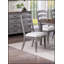 Ensemble de 2 chaises d'appoint de style contemporain gris clair avec structure en bois et dossier à échelle pour un repas élégant