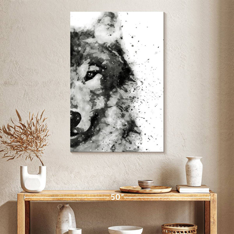 Brampt Wolf at Attention, H 30 po x l 20 po