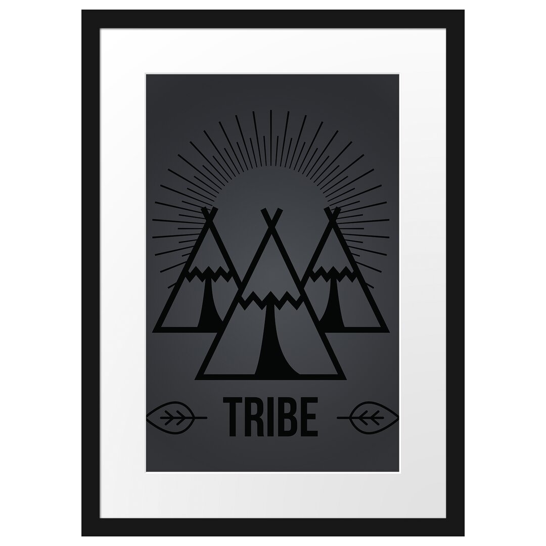 Gerahmtes Poster Tribe Black