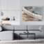 Gros plan sur les cordes d'attache - Toile beige