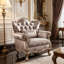 Fauteuil canapé antique sculpté et rembourré
