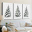 Christmas Holiday Art VI - Toile tendue avec châssis sur mesure - 3 pièces-117252915