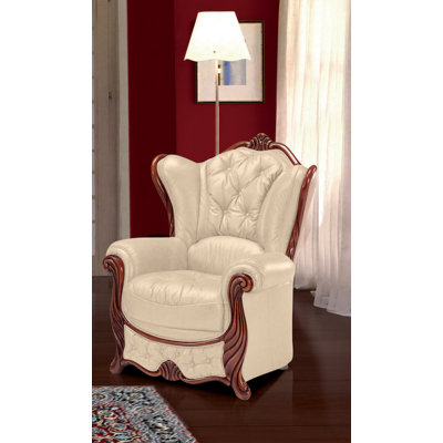 Dodgen Faux Leather Wingback Chair