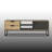 Metal Frame 2 Drawers TV Stand For Tvs Up To 60''