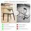 Ensemble de 6 chaises de salle à manger modernes entièrement assemblées, revêtement en similicuir kaki et pieds en bois massif-795834296-795834300-795834303