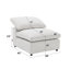 Canapé modulaire en lin ivoire avec repose-pieds 6 pièces Naveen