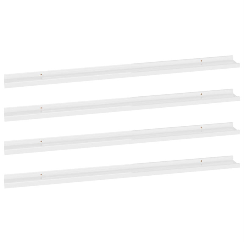 Tablette murale 4 pièces Eashan, H 1,2 po x l 45,3 po x P 3,5 po, Blanc