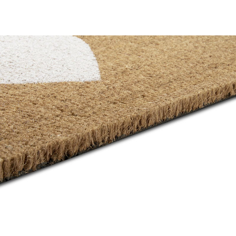 Doormat Heart, White