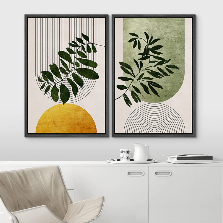 Canvas Wall Art for Living Room, Colorful Flower Watercolor Plant Art  Illustration Framed Wall Art Printed Wall Artwork Modern Art Wall Decor for