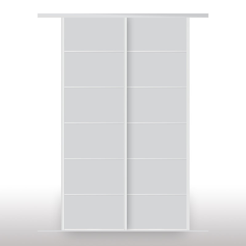 Arryn 2 Door Wardrobe, 243cm H x 126cm W x 8.2cm D, Dark Grey