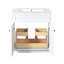 Meuble-lavabo 30 po avec lavabo en céramique, armoire de rangement autoportante moderne avec poignées dorées, portes à fermeture douce-834977690