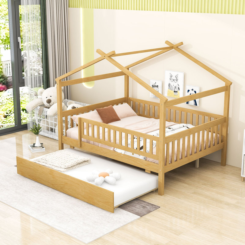 Pontoosuc Wood Daybed with Twin Size Trundle, Full, Natural