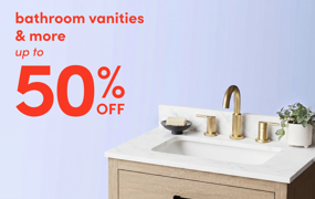 bathroom vanities & more on clearance