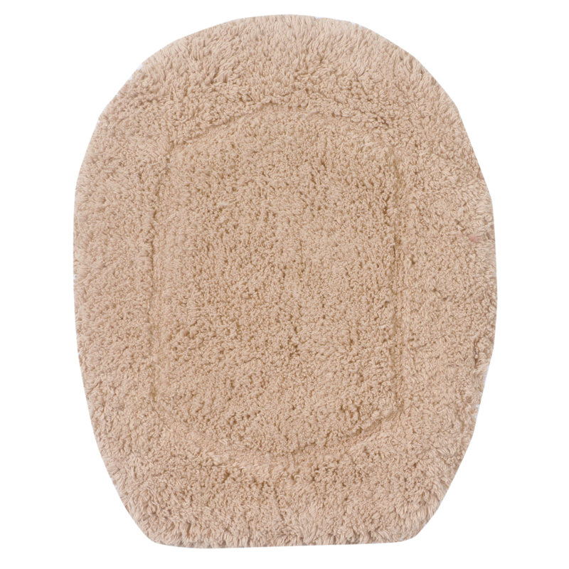 Luxury 100% Cotton Elastic fitted design ensures a secure and snug fit on standard 18"x18" Toilet lid Cover, Linen