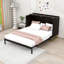 Grand lit escamotable en bois avec pieds en métal