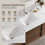 Comptoir de meuble-lavabo à simple cuve en pierre frittée 48 po x 19 po avec lavabo en céramique intégré, comptoir de salle de bain moderne pré-percé, lavabo en céramique encastré-132713008