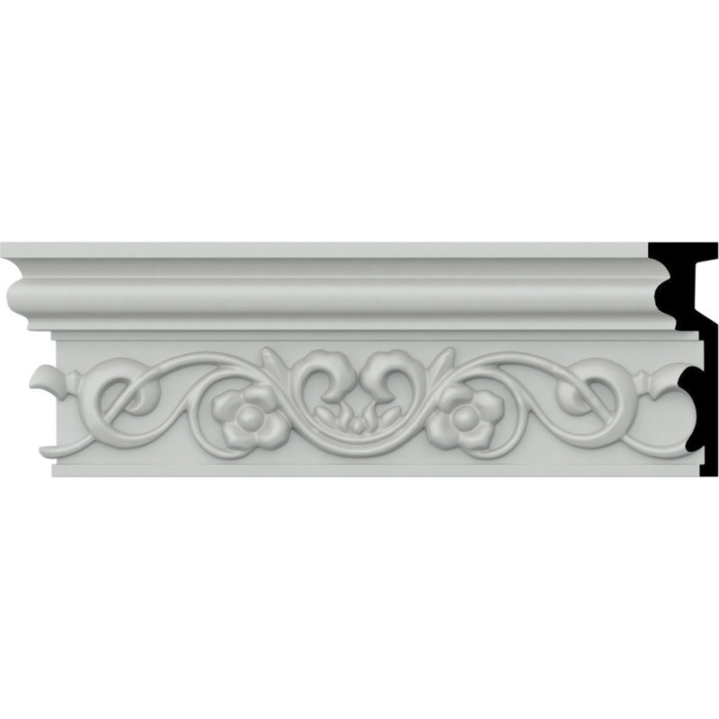 Rail de chaise Endurathane Fairmont, H 3 3/4 po x P 1 1/8 po x L 94 1/2 po, apprêté en usine