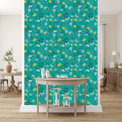 Panneau de papier peint autocollant L 10,4 pi x l 25 po Gardunio