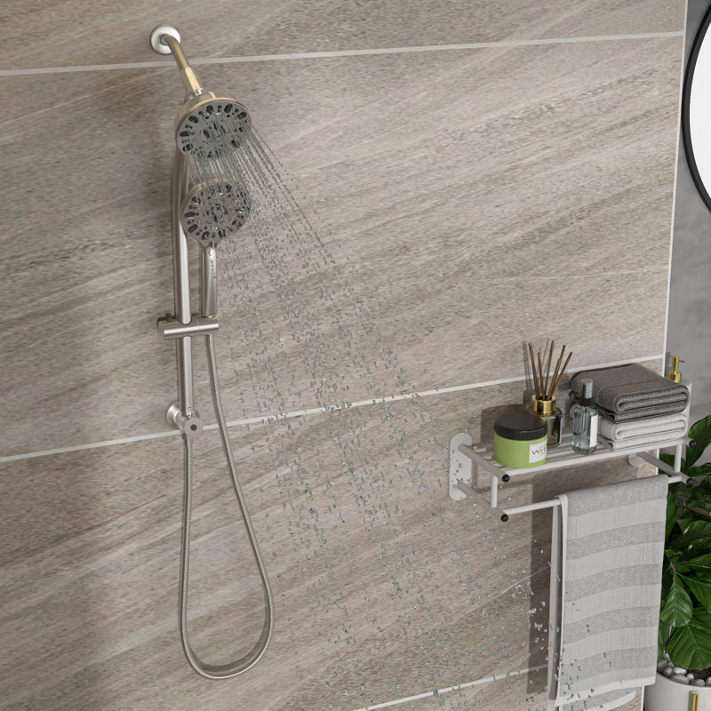 Système de douche polyvalent en nickel brossé polyvalent pour une expérience de spa relaxante