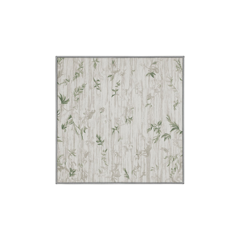 Tapis gris soyeux et moelleux, Carré 5 pi