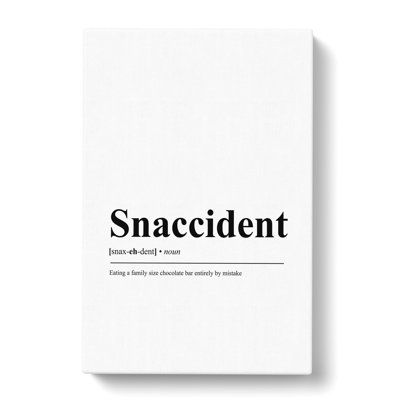 Snaccident - Wrapped Canvas Print