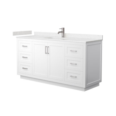 Miranda 66" Freestanding Single Bathroom Vanity with Cultured Marble Top