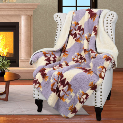 Jeté Southwest, couverture aztèque pour canapé ou décor de chambre, couverture moelleuse réversible, couverture cadeau, 50 x 60 pouces
