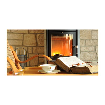 Fireplace - Wrapped Canvas Print