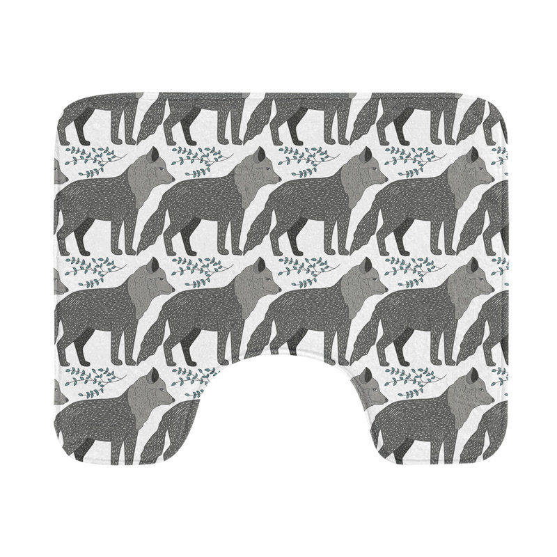 Tapis de salle de bain en forme de U Wolf