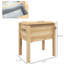 54 pte Glacière en bois - Breuvage extérieur durable avec bouchon de drainage, ouvre-bouteille, 3 poignées, doublure galvanisée polyvalente pour patio