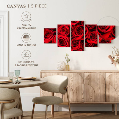Floraison de roses rouges