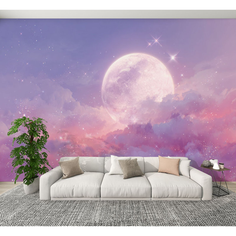 Papier peint autocollant Boho Dreamy Cloud, L 144 po x l 100 po